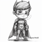 Detailed Cute Superhero Character Hard Coloring Pages 3