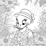 Detailed Daisy Duck Coloring Sheets for Adults 1