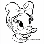 Detailed Daisy Duck Coloring Sheets for Adults 4