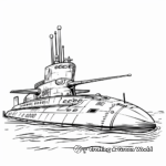 Detailed Deep-Sea Research Submarine Coloring Pages for Adults 3