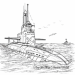 Detailed Deep-Sea Research Submarine Coloring Pages for Adults 4