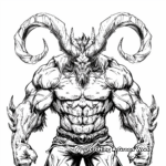 Detailed Demon Lord Coloring Pages for Adults 2