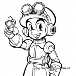 Detailed Dr. Wily from Mega Man Coloring Pages for Adults 4