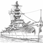 Detailed Dreadnought Battleship Coloring Pages 3