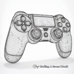 Detailed DualShock 4 Controller Coloring Pages 1
