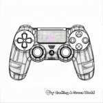 Detailed DualShock 4 Controller Coloring Pages 3