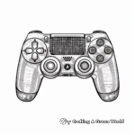 Detailed DualShock 4 Controller Coloring Pages 4