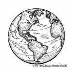 Detailed Earth Globe Coloring Pages 2