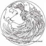 Detailed Earth Phoenix Coloring Sheets 1