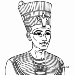 Detailed Egyptian Pharaoh King Coloring Pages for Adults 1