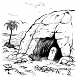 Detailed Empty Tomb Coloring Pages for Adults 3