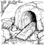 Detailed Empty Tomb Coloring Pages for Adults 4