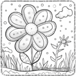 Detailed Felt Flower Coloring Pages 1