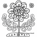 Detailed Felt Flower Coloring Pages 4