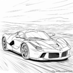 Detailed Ferrari La Ferrari Coloring Page for Adults 2