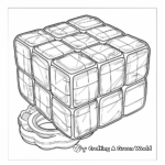 Detailed Fidget Cube Coloring Pages for Sagacity 4