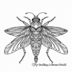 Detailed Fly Coloring Pages 1