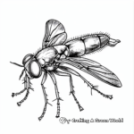Detailed Fly Coloring Pages 2