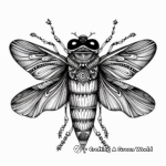 Detailed Fly Coloring Pages 3