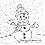 Detailed Frosty the Snowman Scene Coloring Pages 1