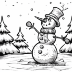 Detailed Frosty the Snowman Scene Coloring Pages 3