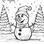 Detailed Frosty the Snowman Scene Coloring Pages 4