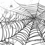 Detailed Garden Spider Web Coloring Pages 3