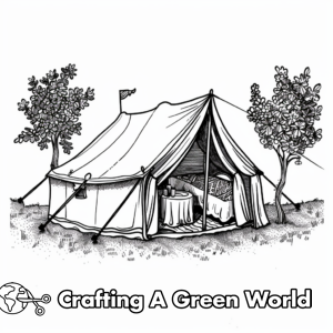 Tent Coloring Pages - Free &amp; Printable!