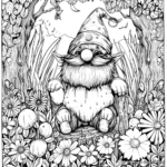 Detailed Gnome Coloring Pages for Adults 2