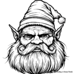 Detailed Gnome Coloring Pages for Adults 4