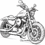 Detailed Harley Davidson Iron 883 Coloring Pages 1