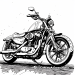 Detailed Harley Davidson Iron 883 Coloring Pages 2