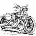 Detailed Harley Davidson Iron 883 Coloring Pages 3