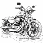 Detailed Harley Davidson Iron 883 Coloring Pages 4