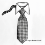 Detailed Houndstooth Tie Coloring Pages for Adults 1