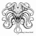 Detailed Hydra Mythical Creature Coloring Pages 1
