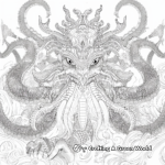 Detailed Hydra Mythical Creature Coloring Pages 4