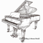 Detailed Inside View of Piano Coloring Pages for Adults 4