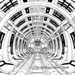 Detailed Interior Tardis Coloring Pages 1