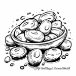 Detailed Jellybean Outlines Coloring Pages for Adults 1