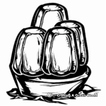 Detailed Jellybean Outlines Coloring Pages for Adults 3