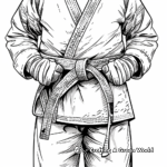 Detailed Karate Belt Grading Coloring Pages 1