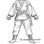 Detailed Karate Belt Grading Coloring Pages 2