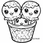 Detailed Kawaii Neapolitan Ice Cream Coloring Pages 2