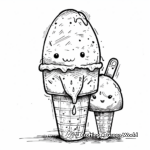 Detailed Kawaii Neapolitan Ice Cream Coloring Pages 3