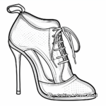 Detailed Lace-up High Heel Coloring Pages 1