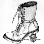 Detailed Lace-up High Heel Coloring Pages 2