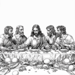 Detailed Last Supper Scene Coloring Pages 3