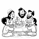 Detailed Last Supper Scene Coloring Pages 4