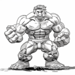 Detailed Lego Hulk Coloring Pages for Adults 2
